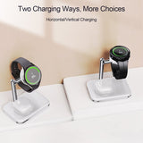 Trådlös Laddare V8S 2-i-1 Samsung Galaxy Watch/Buds Vit