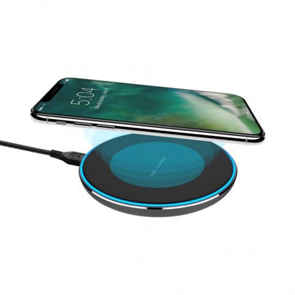 Xqisit Trådlös Laddare Wireless Fast Charger 15W Svart