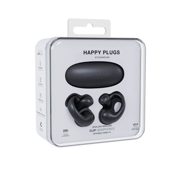 Happy Plugs Trådlösa Hörlurar Clip Open Ear Wireless Svart