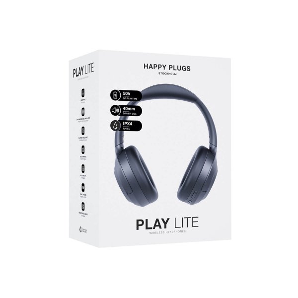 Happy Plugs Trådlösa Hörlurar Play Lite Over-Ear Svart