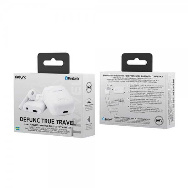 Defunc Trådlösa Hörlurar True Travel Vit
