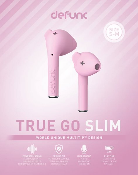 Defunc True Go Slim Trådlösa Hörlurar Rosa