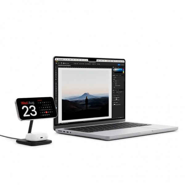 Twelve South Trådlös Laddare HiRise 2 Deluxe Qi2 MagSafe Svart