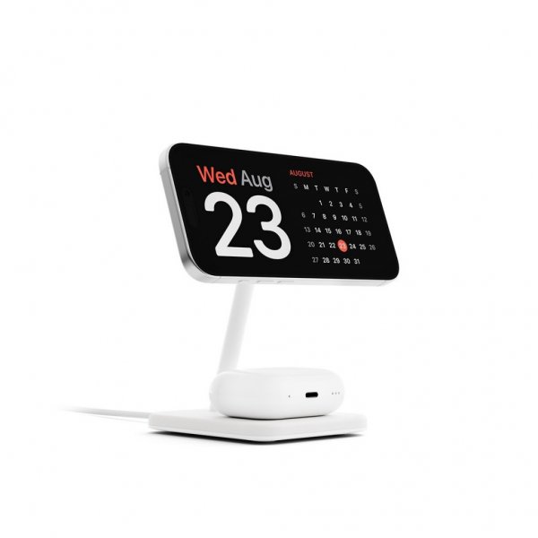 Twelve South Trådlös Laddare HiRise 2 Deluxe Qi2 MagSafe Vit