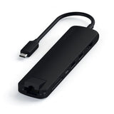 Satechi Slim USB-C MultiPort med Ethernet Svart