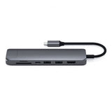Satechi Slim USB-C MultiPort med Ethernet Space Grey