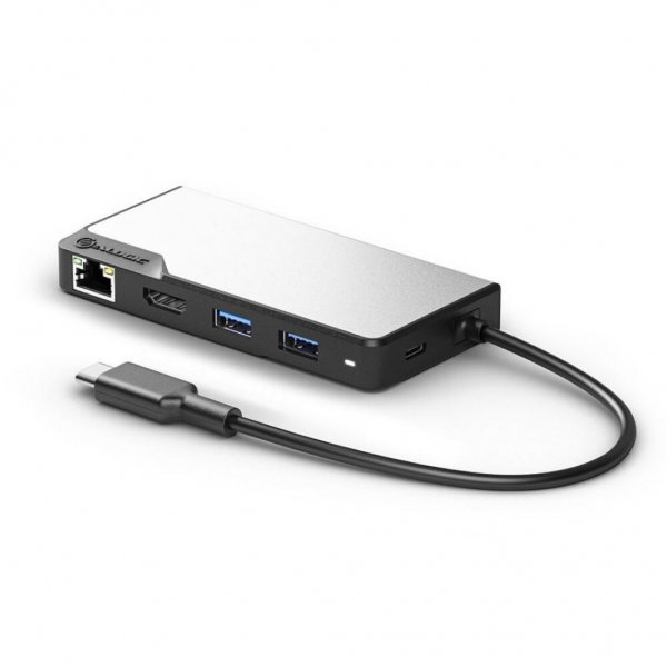 ALOGIC USB-C Fusion ALPHA 5-i-1-hubb HDMI. USB. Ethernet och PD Space Gray