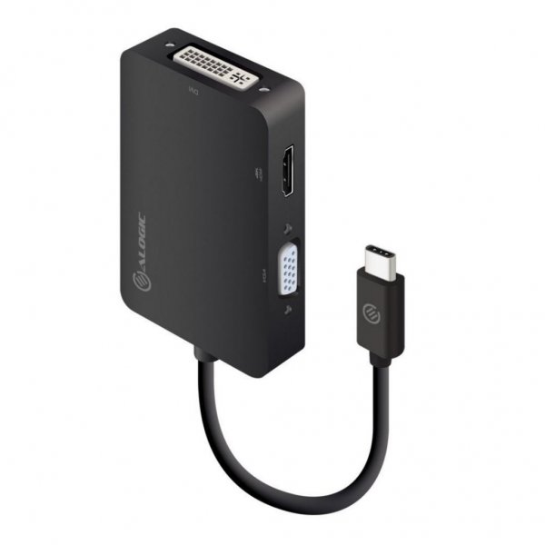 ALOGIC Adapter 3-i-1 USB-C till HDMI DVI VGA