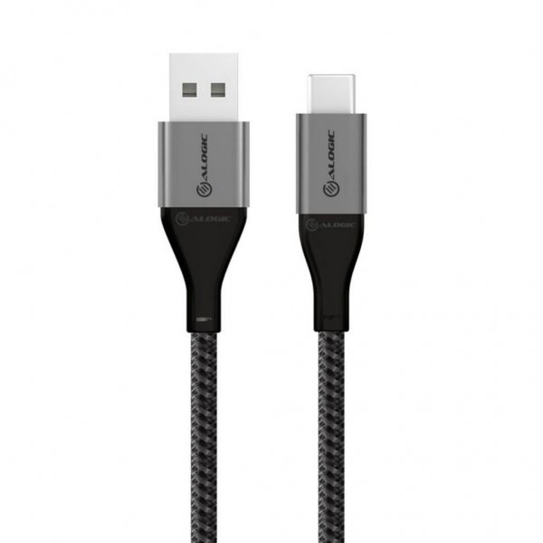 ALOGIC Ultra USB-A till USB-C kabel 3A/480Mbps 3 meter Rymdgrå