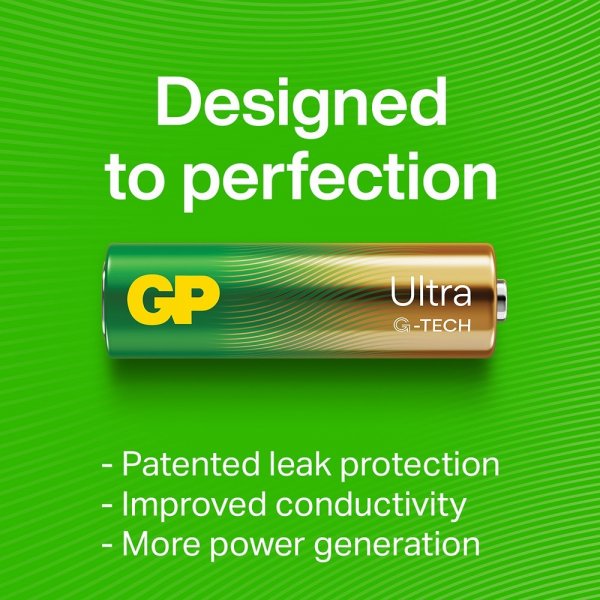 GP Ultra Alkaline C-batteri 14AU/LR14 2-pack