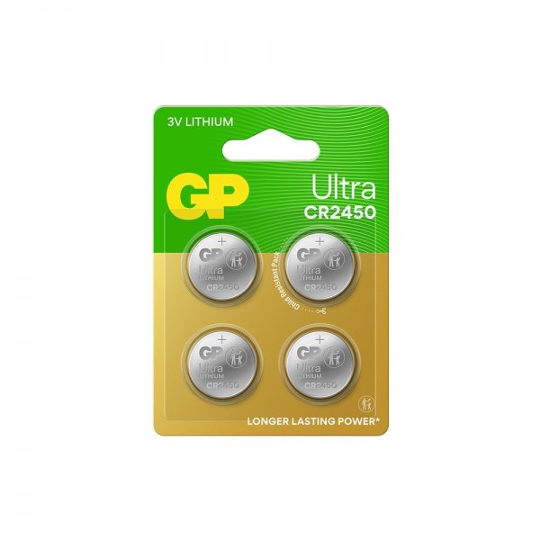 GP Ultra Lithium Batteri Knappcell CR2450 4-pack