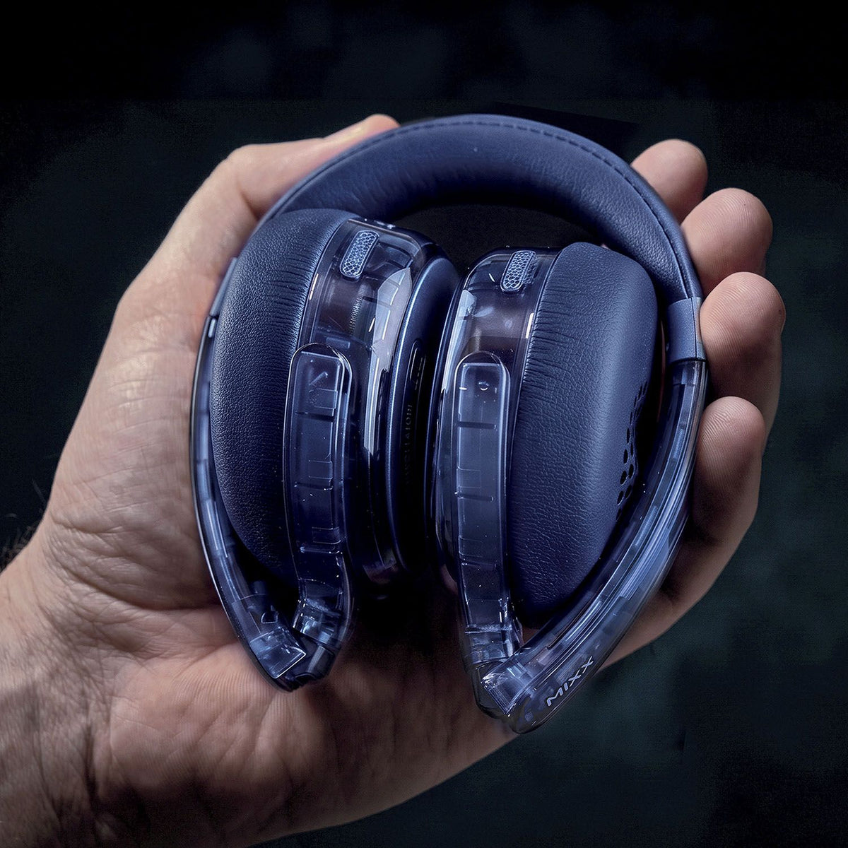 Mixx Trådlösa On-Ear Hörlurar StreamQ Go ANC Clear Marinblå