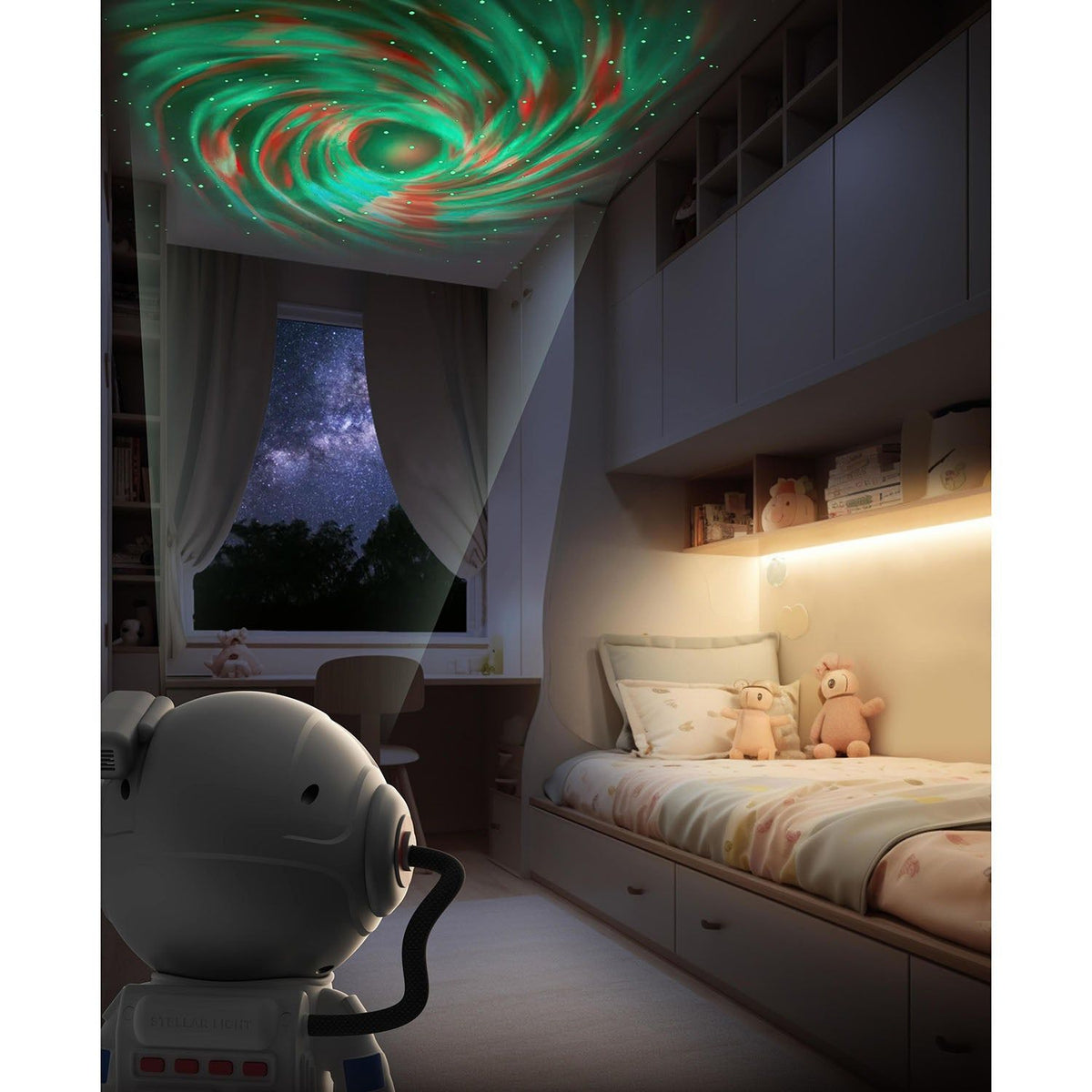 Mobility on Board Projektor Stellar Light Space Silver Astronaut
