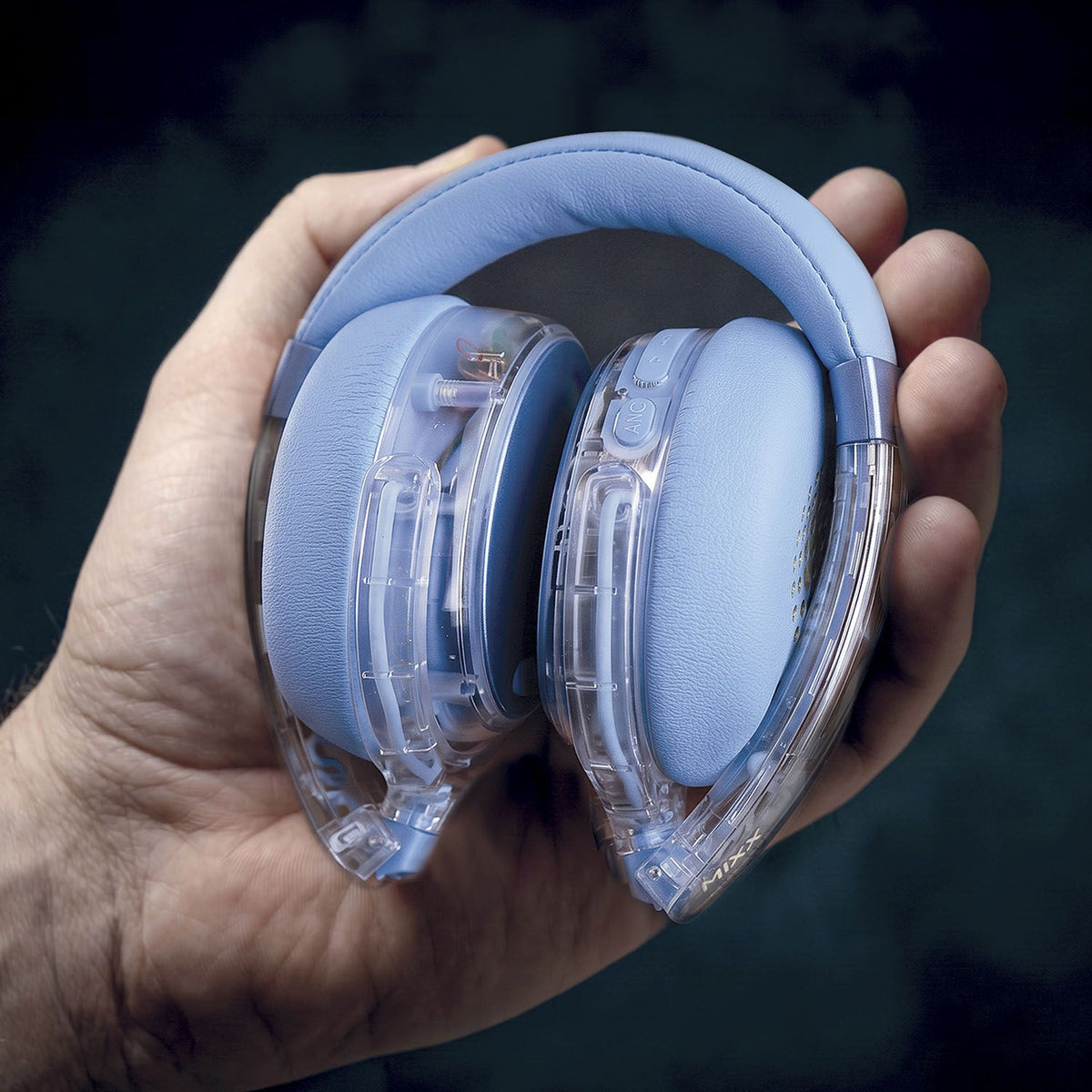 Mixx Trådlösa On-Ear Hörlurar StreamQ Go ANC Clear Blå