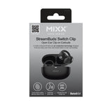 Mixx Trådlösa Open-Ear Hörlurar StreamBuds Switch Clips Svart