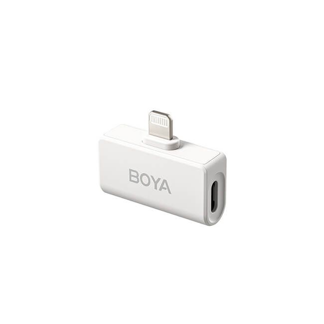 Boya Trådlös 2.4 GHz Mikrofon 2x Omic-D Lightning Vit