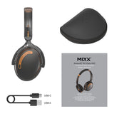 Mixx Trådlösa On-Ear Hörlurar StreamQ Go ANC Clear Svart