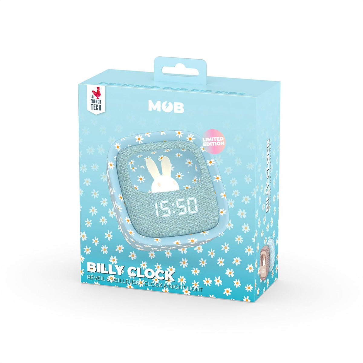 Mobility on Board Väckarklocka med Nattlampa Billy Clock Blue Flower