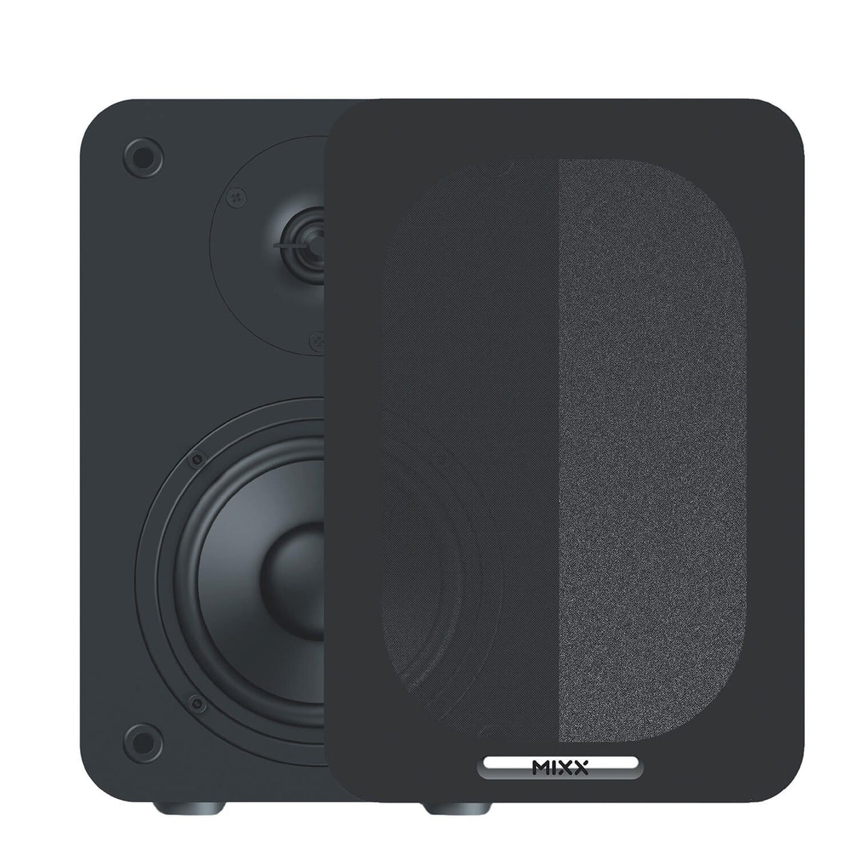 Mixx System 5 Vinylskivspelare Stereo med Högtalare Svart