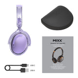 Mixx Trådlösa On-Ear Hörlurar StreamQ Go ANC Clear Lila