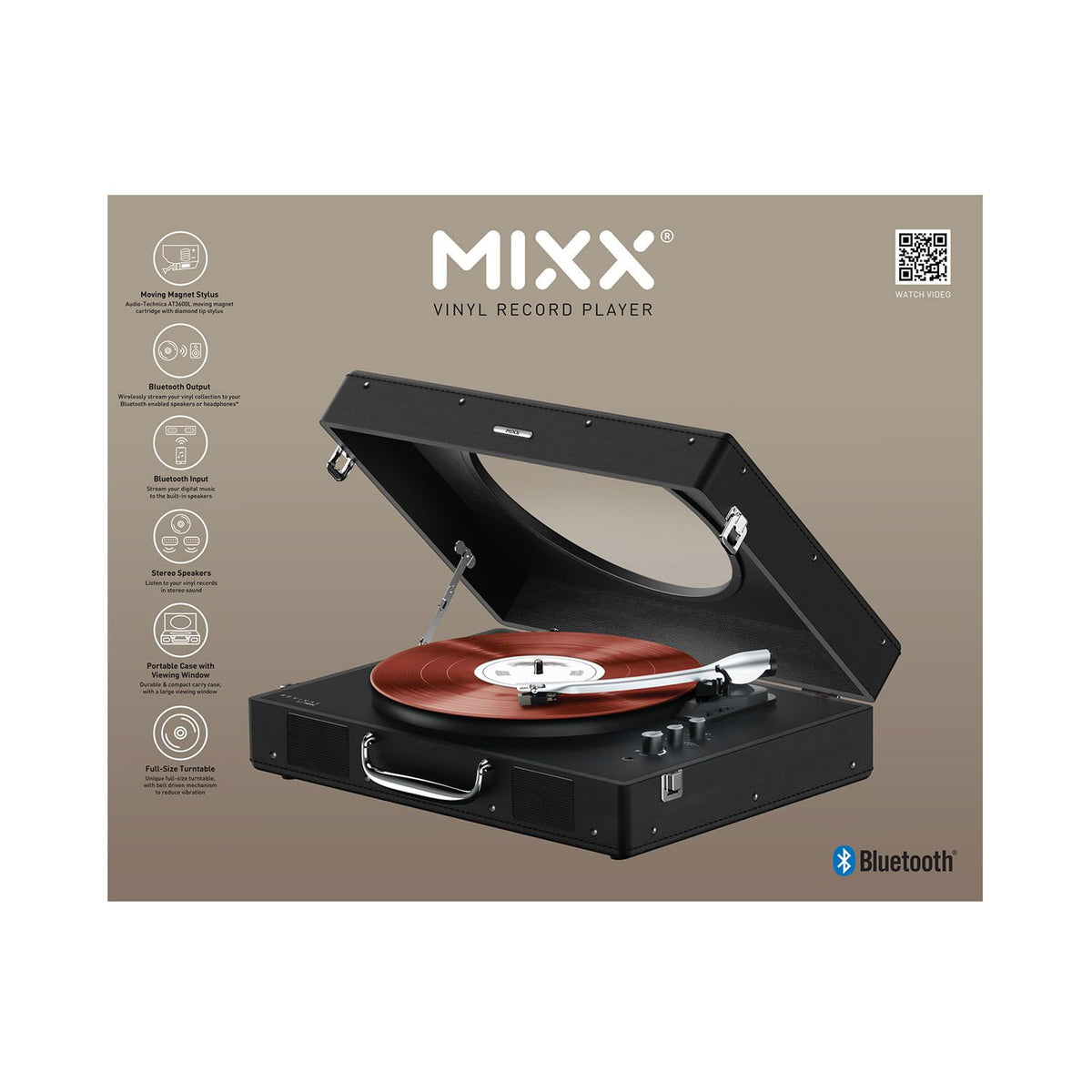 Mixx Revival 65 Vinylspelare Stereo Svart