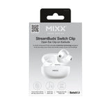 Mixx Trådlösa Open-Ear Hörlurar StreamBuds Switch Clips Vit