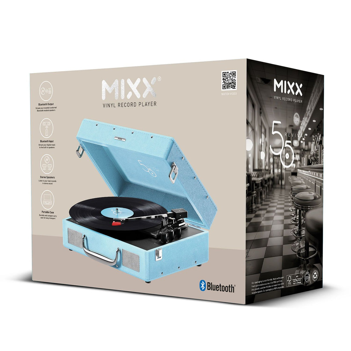 Mixx Revival 55 Vinylspelare Stereo Turkos