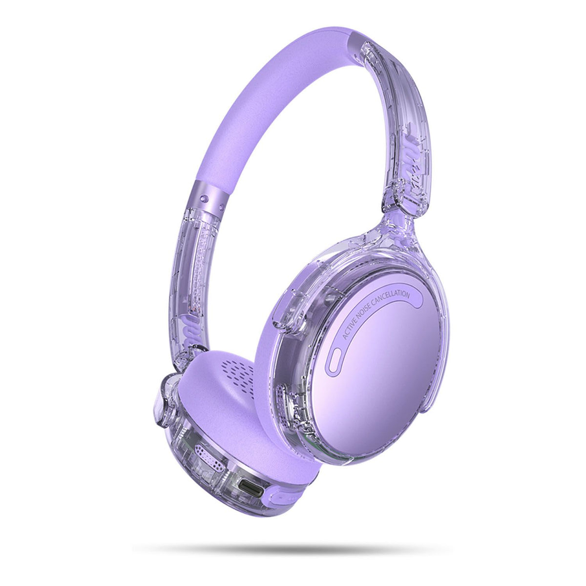 Mixx Trådlösa On-Ear Hörlurar StreamQ Go ANC Clear Lila