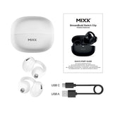 Mixx Trådlösa Open-Ear Hörlurar StreamBuds Switch Clips Vit