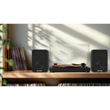 Mixx System 5 Vinylskivspelare Stereo med Högtalare Svart