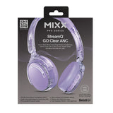 Mixx Trådlösa On-Ear Hörlurar StreamQ Go ANC Clear Lila