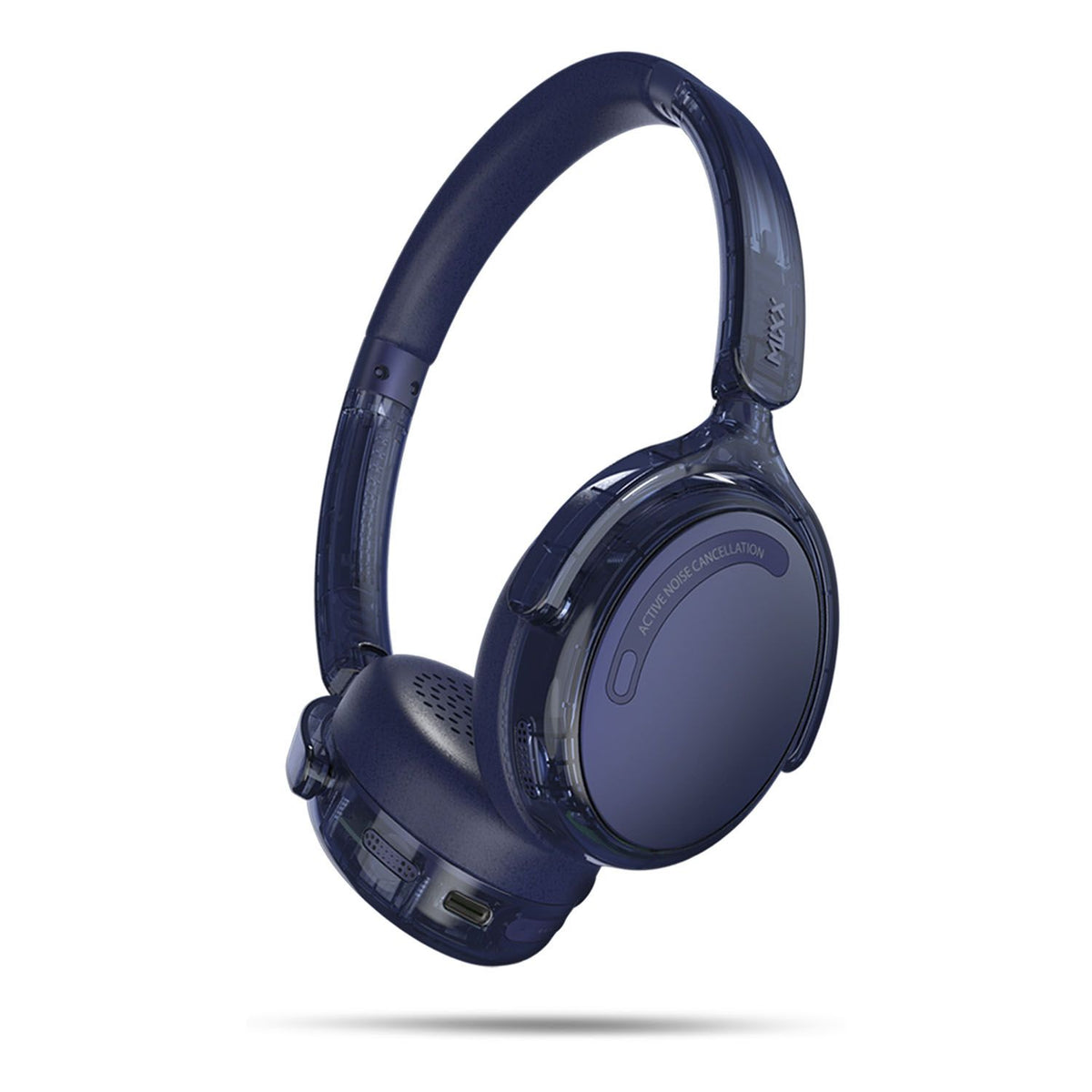 Mixx Trådlösa On-Ear Hörlurar StreamQ Go ANC Clear Marinblå