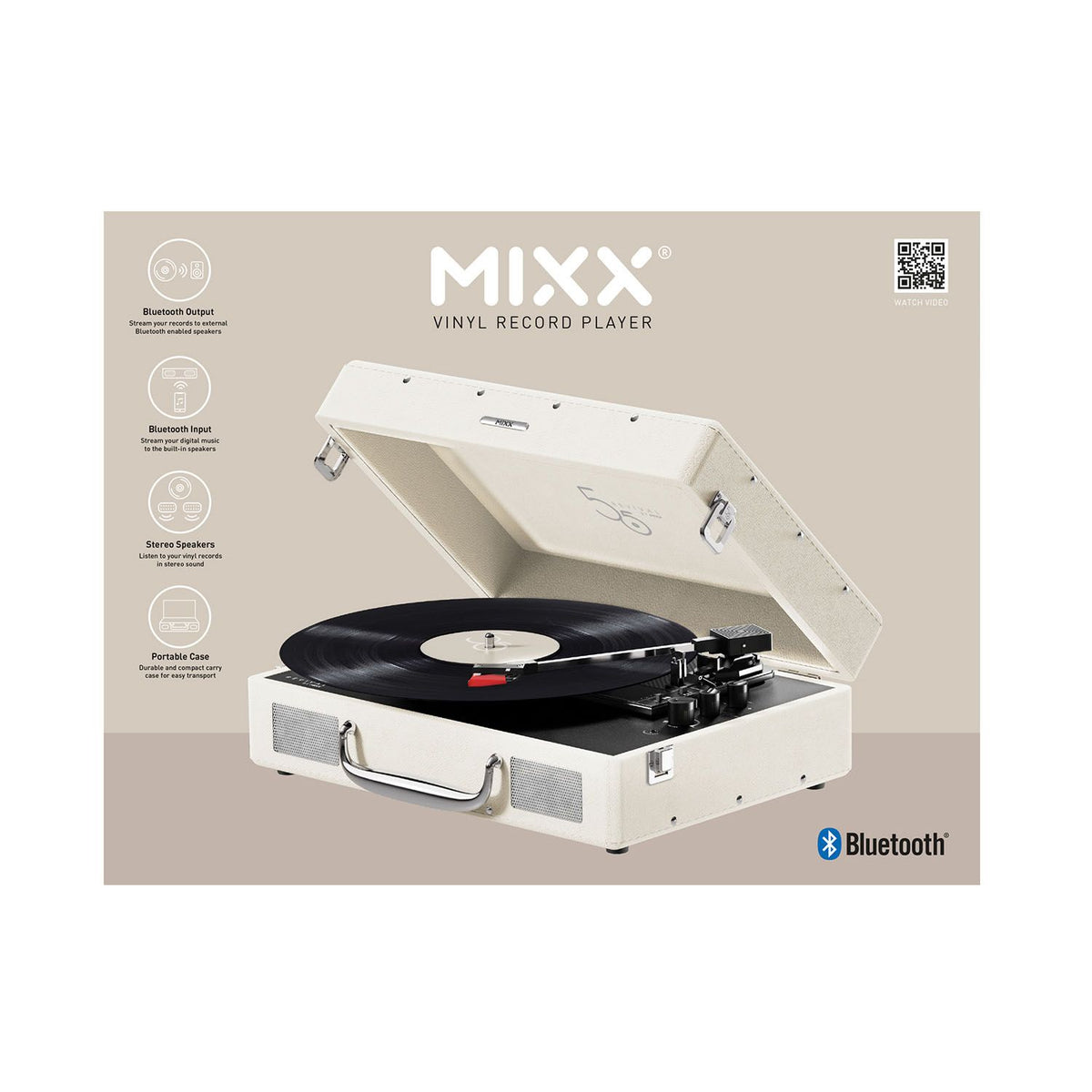 Mixx Revival 55 Vinylspelare Stereo Cream