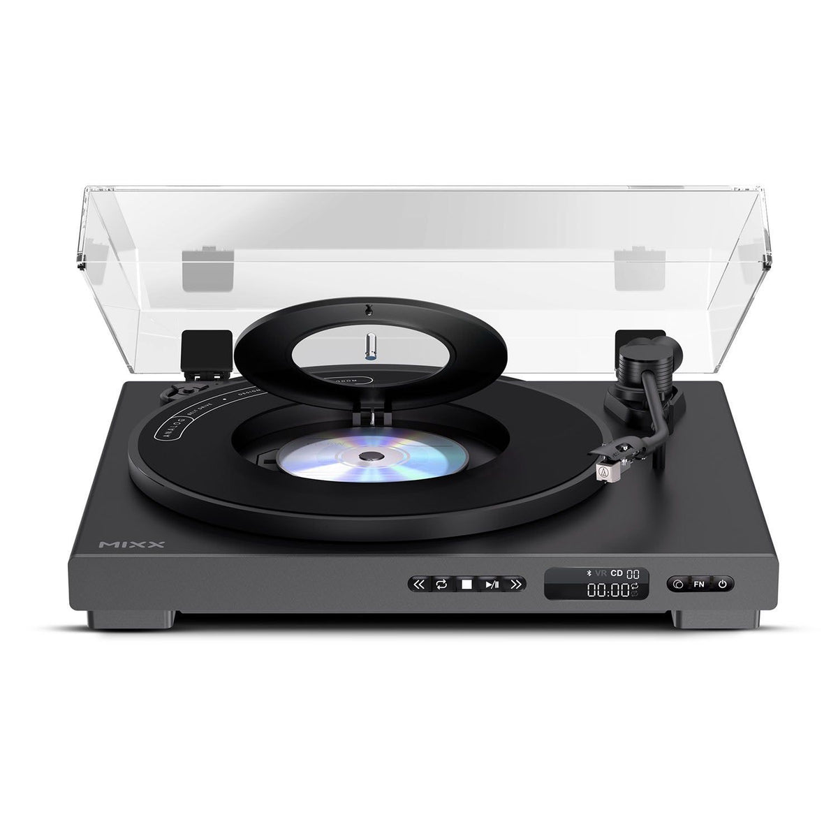 Mixx Analog Plus 2-in-1 Vinyl- och CD-Spelare Svart