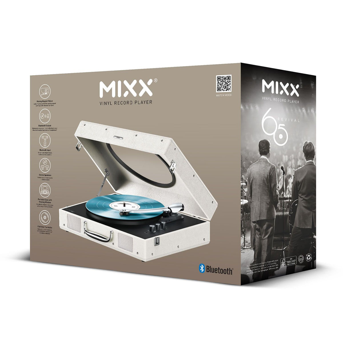 Mixx Revival 65 Vinylspelare Stereo Cream