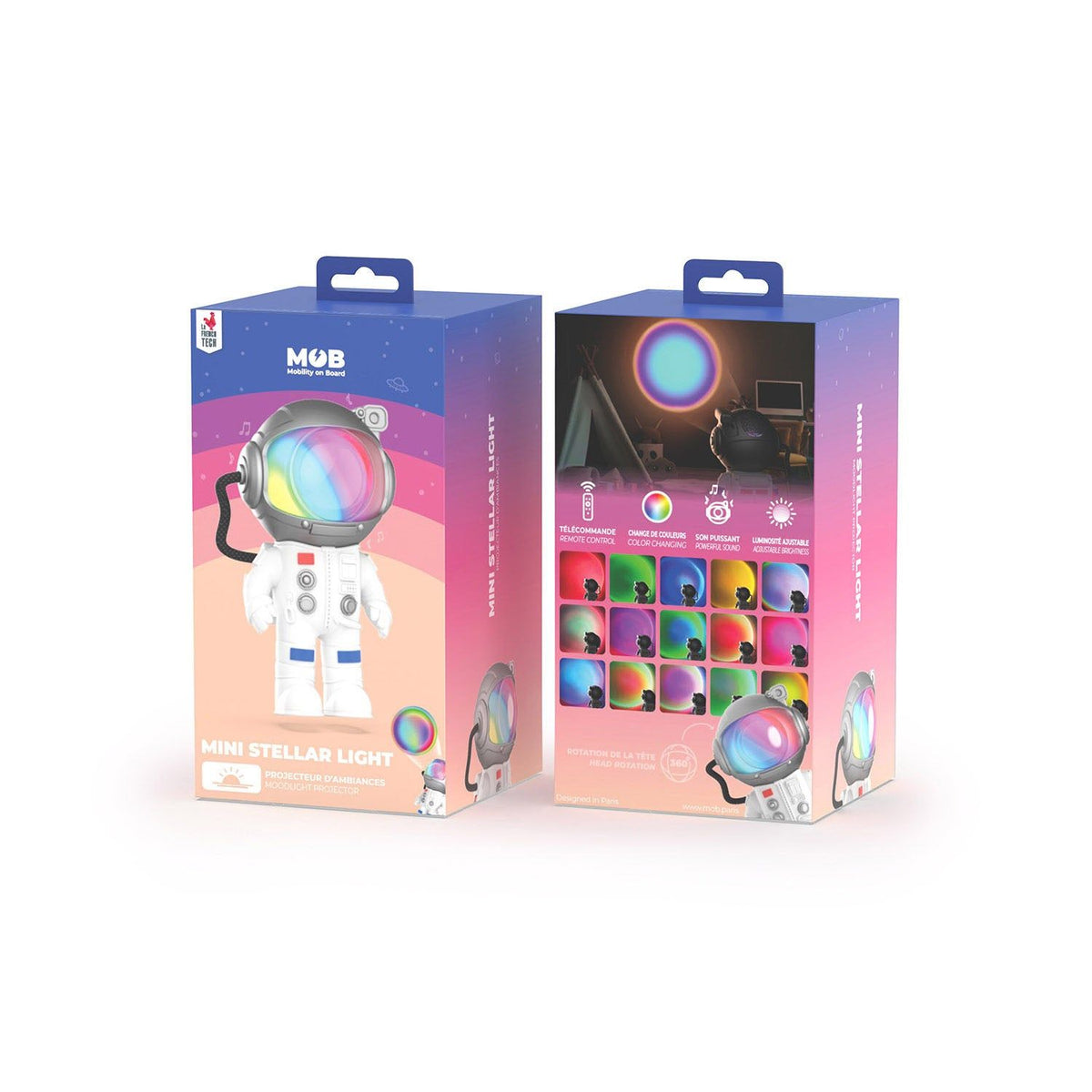 Mobility on Board Projektor Mini Stellar Light Space Vit Austonaut