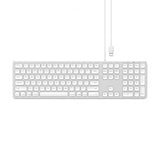 Satechi Tangentbord med trådbunden USB anslutning Nordisk Layout Silver