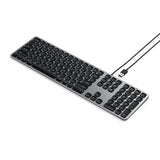 Satechi Tangentbord med trådbunden USB anslutning Nordisk Layout Space Gray