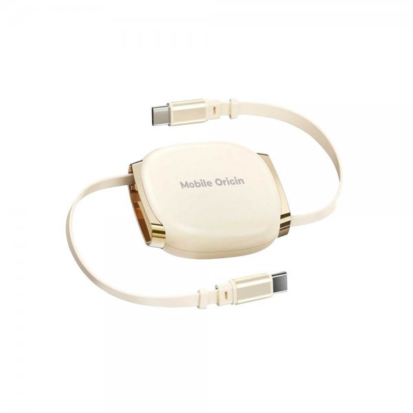 Mobile Origin USB-C Kabel 100W Retractable Cable Box Beige