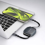 Mobile Origin USB-C Kabel 100W Retractable Cable Box Grå