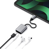 Satechi USB-C till 3.5mm och USB-C PD Adapter Grå