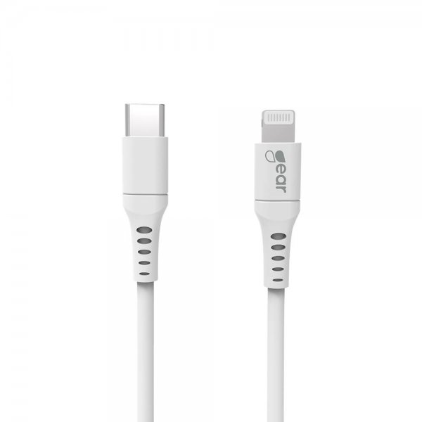 Gear USB-C till Lightning Kabel 2 meter Vit