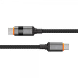X2O USB-C till USB-C Kabel Longlife LED-display 100W 1.5m Svart