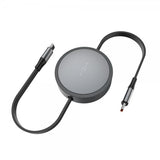 Fixed Utdragbar Kabel USB-C 100W 1m Svart