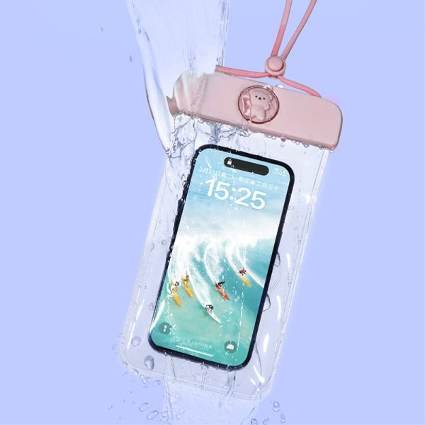 Vattentålig Pouch IPX8 Teddybjörn Lila