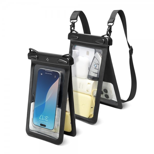 Spigen Vattentåligt Fodral Aqua Shield Dual Pocket Svart