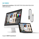 Fixed Videokabel USB-C till HDMI 4K/60Hz 2m