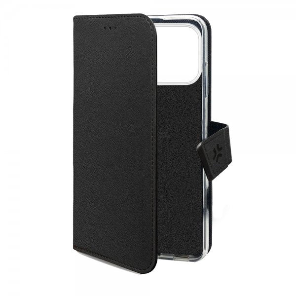 Celly iPhone 17 Pro Max Fodral Wally Wallet Case Svart