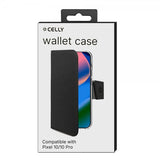 Celly Google Pixel 10/Pixel 10 Pro Fodral Wally Wallet Case Svart