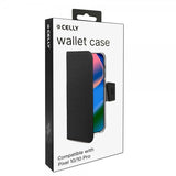 Celly Google Pixel 10/Pixel 10 Pro Fodral Wally Wallet Case Svart
